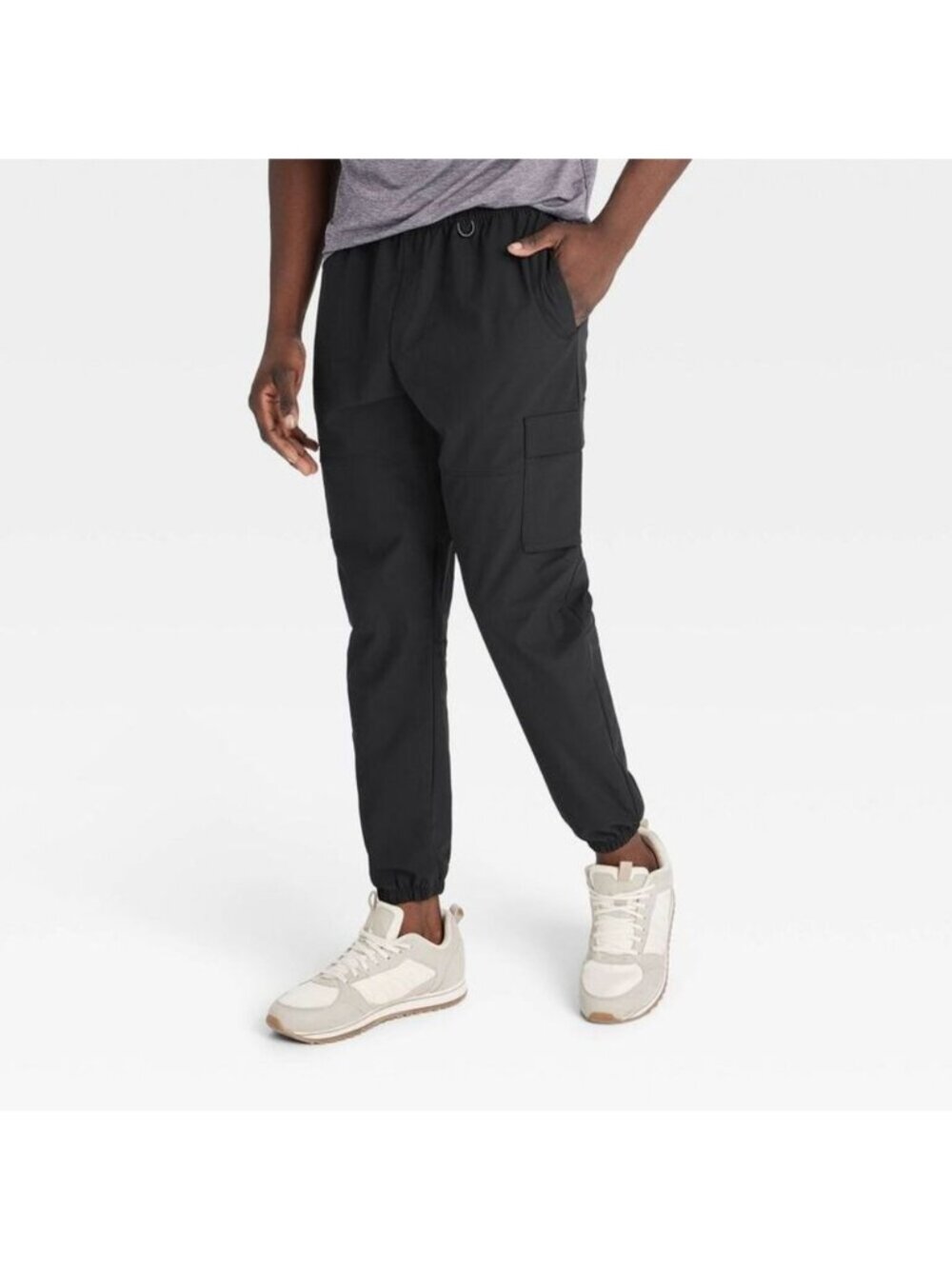 Original Use Black Cargo Jogger Pants With Drawstring Waist & Pockets Men's Size